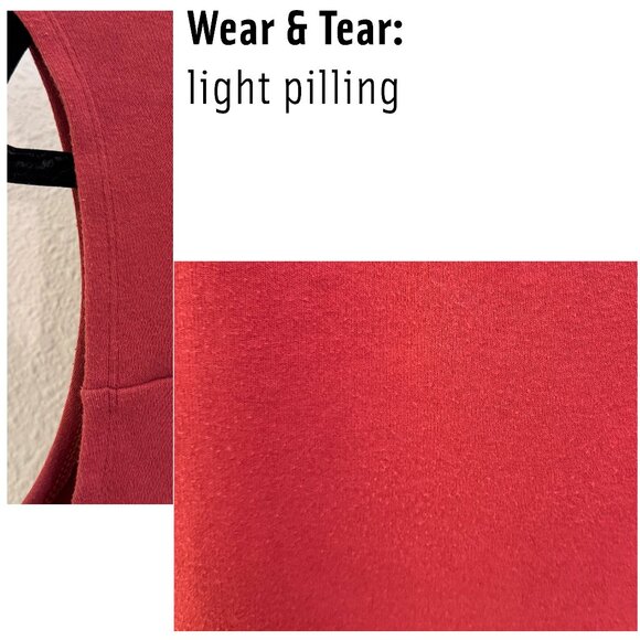 Lukastyle Women’s Medium Red-Orange Cotton Blend Fitted Sleeveless Top - Picture 3 of 4